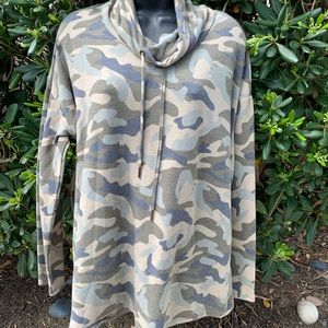 Cable & Gauge Camo Cowl Neck